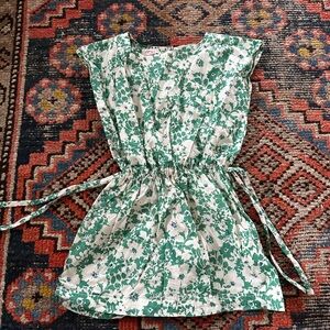 Amelia Milano vintage green floral toddler dress
